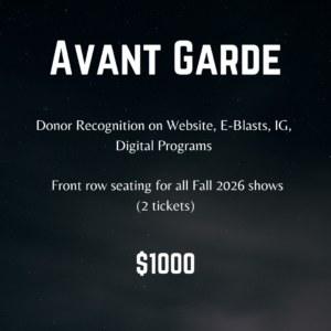 Avant Garde Donor - Fall 2026