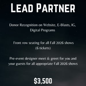 Lead Partner Donor - Fall 2026