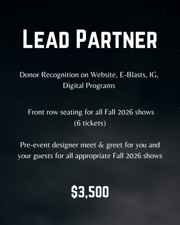 Lead Partner Donor - Fall 2026