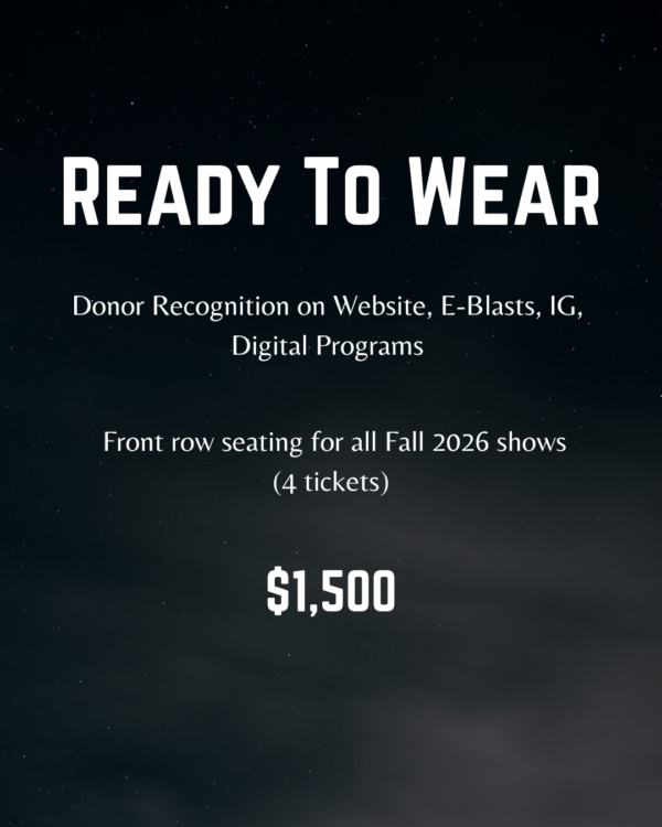 Ready to Wear Donor - Fall 2026